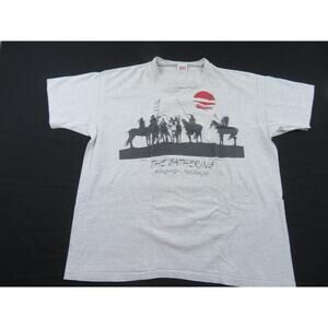The Gathering Native Americans On Horses Gray T-shirt Sz 2XL 1990s